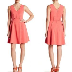 Rebecca Taylor Sleeveless Seamed V-Neck Dress 6